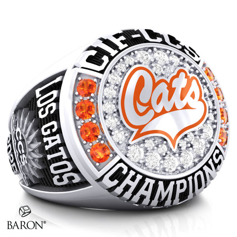 Los Gatos Girls Basketball 2025 Championship Ring - Design 3.1