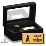 Louisiana Drillers Hockey 2025 Championship Black Standard Window Ring Box