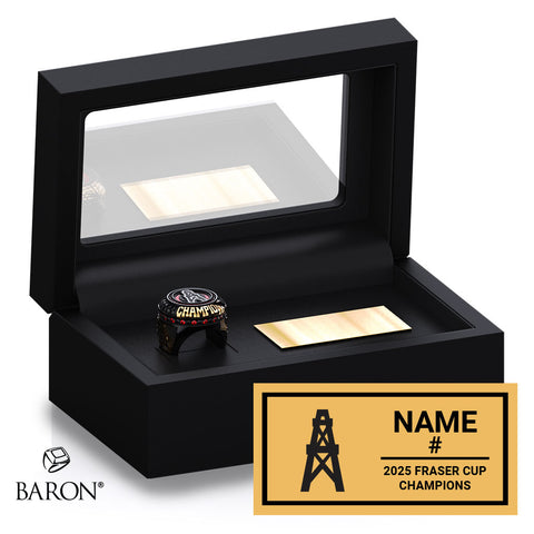Louisiana Drillers Hockey 2025 Championship Black Standard Window Ring Box