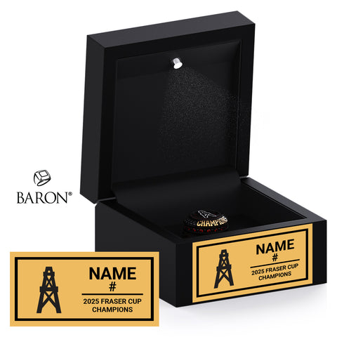 Louisiana Drillers Hockey 2025 Championship Black LED Ring Box