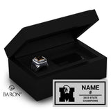 Mahtomedi Hockey 2023 Championship Black Standard Window Ring Box