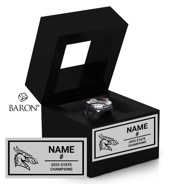 Malad High School Baseball 2025 Championship Black Window Ring Box