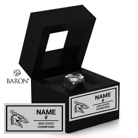 Malad High School Baseball 2025 Championship Black Window Ring Box