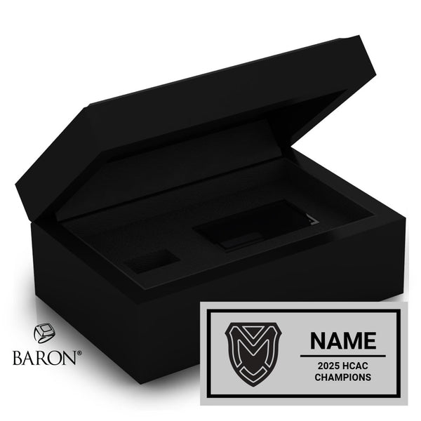 Manchester University Track and Field 2025 Championship Black Standard Window Ring Box