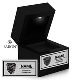 Manchester University Track and Field 2025 Championship Black LED Ring Box