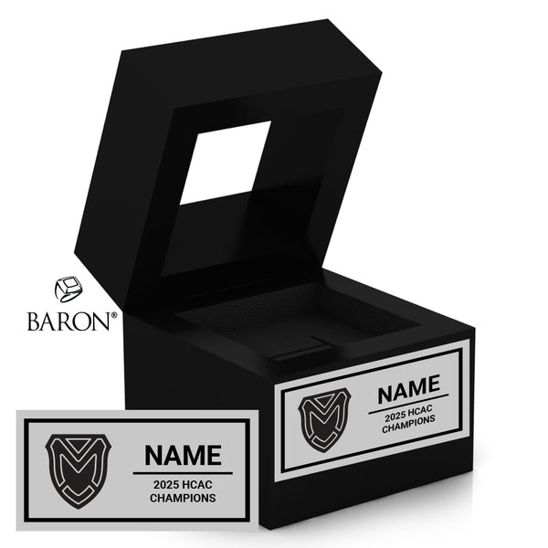 Manchester University Track and Field 2025 Championship Black Window Ring Box