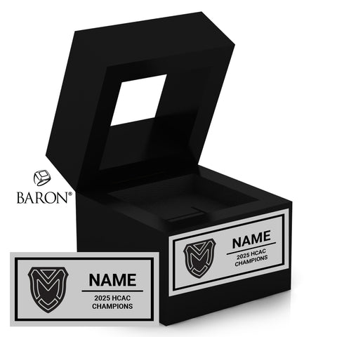 Manchester University Track and Field 2025 Championship Black Window Ring Box