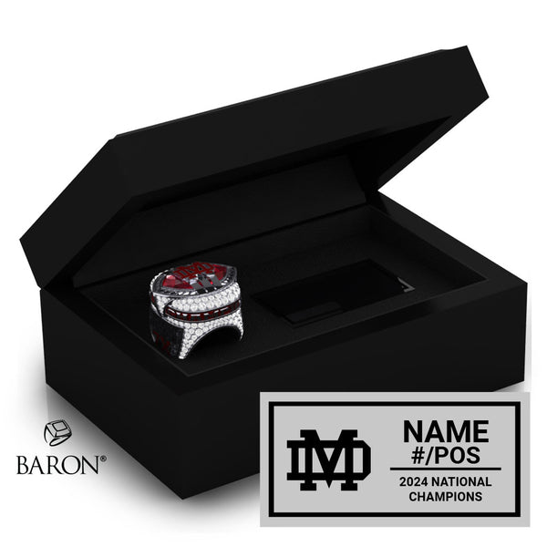 Mater Dei Football 2024 Tier 1 Championship Black Standard Window Ring Box