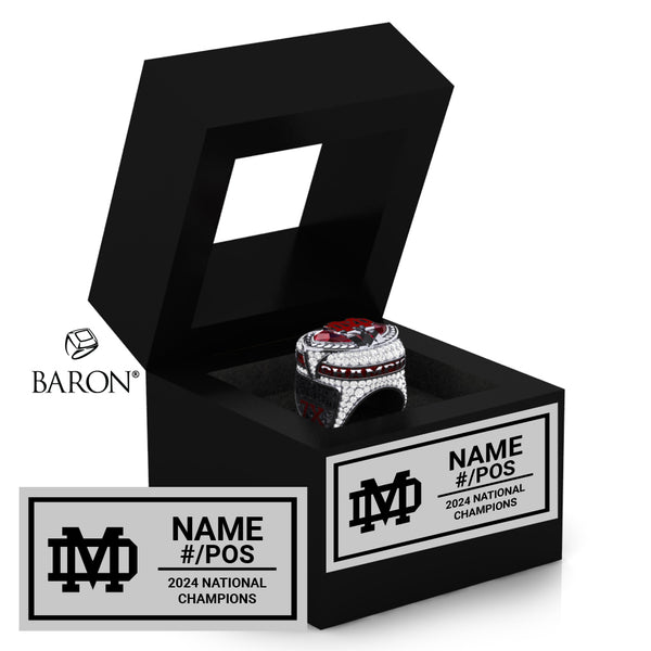 Mater Dei Football 2024 Tier 1 Championship Black Window Ring Box
