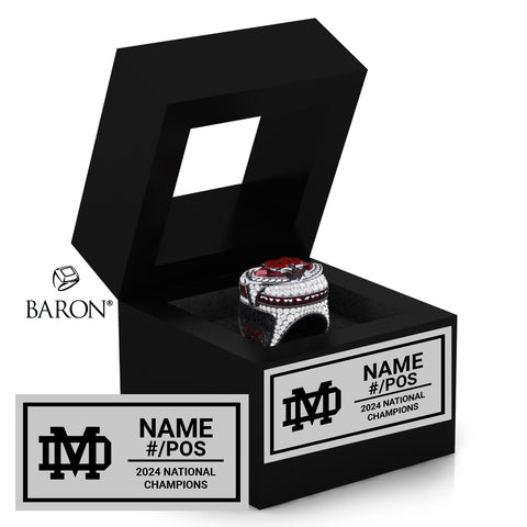 Mater Dei Football 2024 Tier 1 Championship Black Window Ring Box
