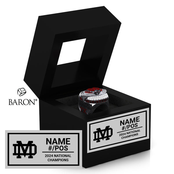 Mater Dei Football 2024 Tier 2 Championship Black Window Ring Box
