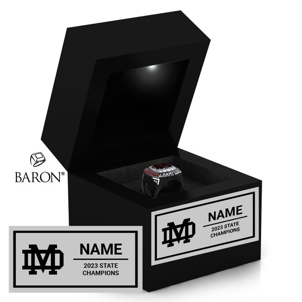 Mater Dei Girls Tennis 2023 Championship Black LED Ring Box