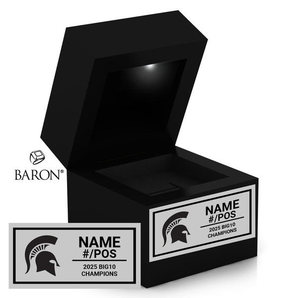 Michigan State University Men's Hockey 2025 Championship Black LED Ring Box