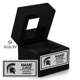 Michigan State University Men's Hockey 2025 Championship Black Window Ring Box