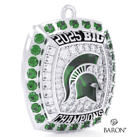 Michigan State University Men's Hockey 2025 Championship Ring Top Pendant - Design 6.2