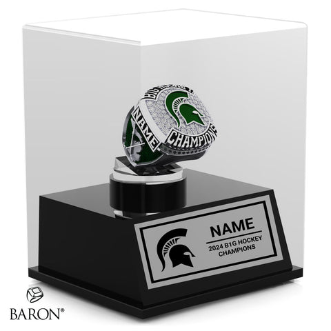 Michigan State University Men's Hockey 2024 Championship Display Case