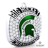 Michigan State University Men's Hockey 2024 Championship Ring Top Pendant - Design 9.3