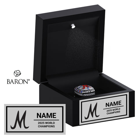 Midland Explorers Softball 2025 Championship Black LED Ring Box