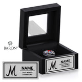 Midland Explorers Softball 2025 Championship Black Window Ring Box