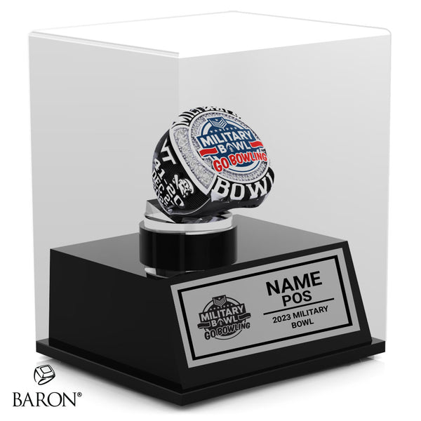 Military Bowl Officials Rings 2023 Championship Display Case