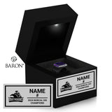 Monta Vista Girls Volleyball 2024 Championship Black LED Ring Box