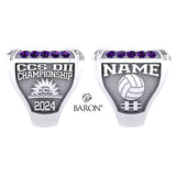 Monta Vista Girls Volleyball 2024 Championship Ring - Design 2.1