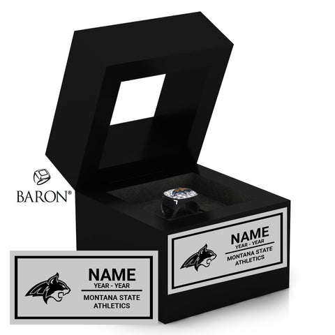 Montana State Athletics Varsity Championship Black Window Ring Box