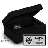 Montgomery High School Boys Basketball 1996 Championship Black Standard Window Ring Box