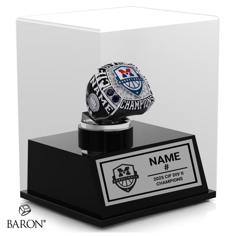 Montgomery High School Boys Basketball 2025 Championship Display Case