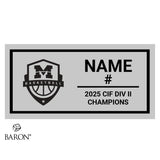 Montgomery High School Boys Basketball 2025 Championship Black Window Ring Box