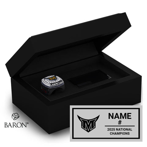 Montgomery Ice Devils Hockey 2025 Championship Black Standard Window Ring Box