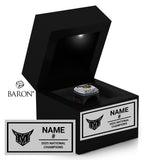Montgomery Ice Devils Hockey 2025 Championship Black LED Ring Box