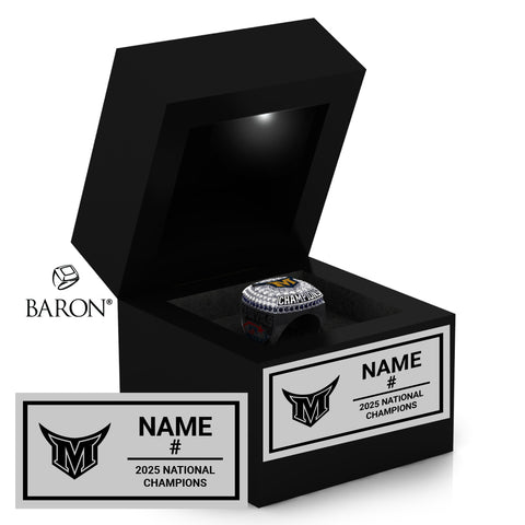Montgomery Ice Devils Hockey 2025 Championship Black LED Ring Box