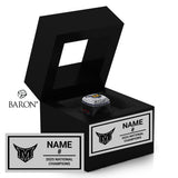 Montgomery Ice Devils Hockey 2025 Championship Black Window Ring Box