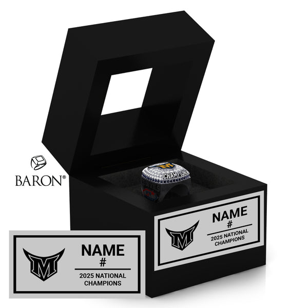 Montgomery Ice Devils Hockey 2025 Championship Black Window Ring Box