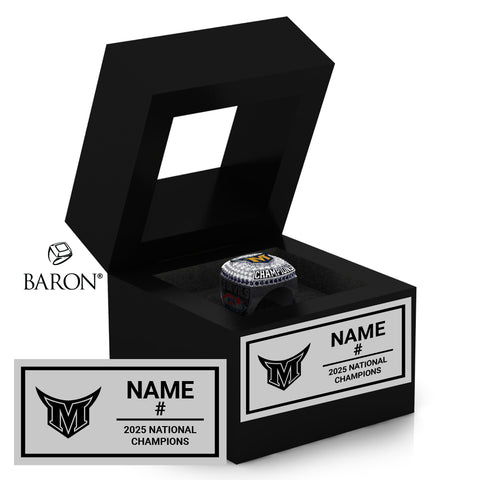 Montgomery Ice Devils Hockey 2025 Championship Black Window Ring Box