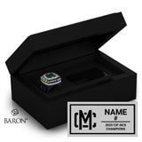 Moreau Catholic High School Boys Basketball 2025 Championship Black Standard Window Ring Box