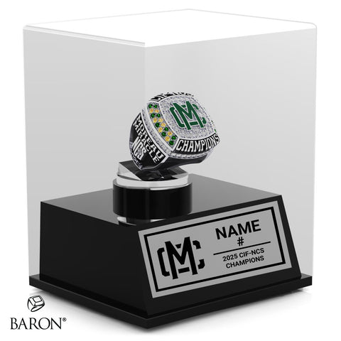 Moreau Catholic High School Boys Basketball 2025 Championship Display Case