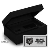 Moscow High School Girls Track & Field 2025 Championship Black Standard Window Ring Box