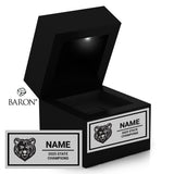 Moscow High School Girls Track & Field 2025 Championship Black LED Ring Box