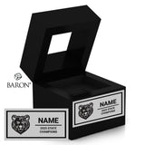 Moscow High School Girls Track & Field 2025 Championship Black Window Ring Box
