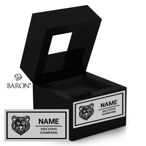 Moscow High School Girls Track & Field 2025 Championship Black Window Ring Box