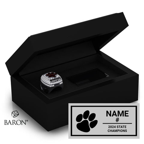 Mount Si Wildcat Basketball 2024 Championship Black Standard Window Ring Box