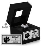 Mount Si Wildcat Basketball 2024 Championship Black Window Ring Box