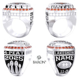 Mountain Lake Lakers Football 2025 Championship Ring - Design 3.4