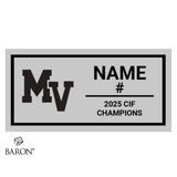 Murrieta Valley High School Girls Water Polo 2025 Championship Black Standard Window Ring Box