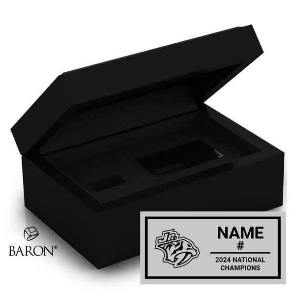 Nashville Jr Predators Hockey 2024 Championship Black Standard Window Ring Box