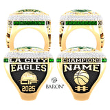 New West Charter High School Boys Basketball 2025 Championship Ring - Design 2.3