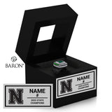Newman School Boys Soccer 2025 Championship Black Window Ring Box