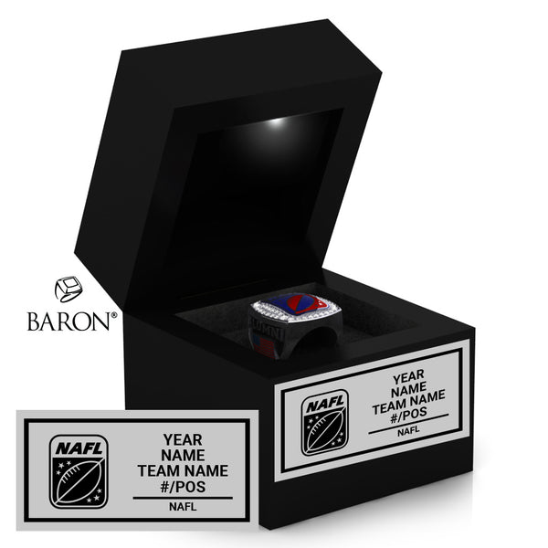 North American Football League 2023 US Championship Black LED Ring Box